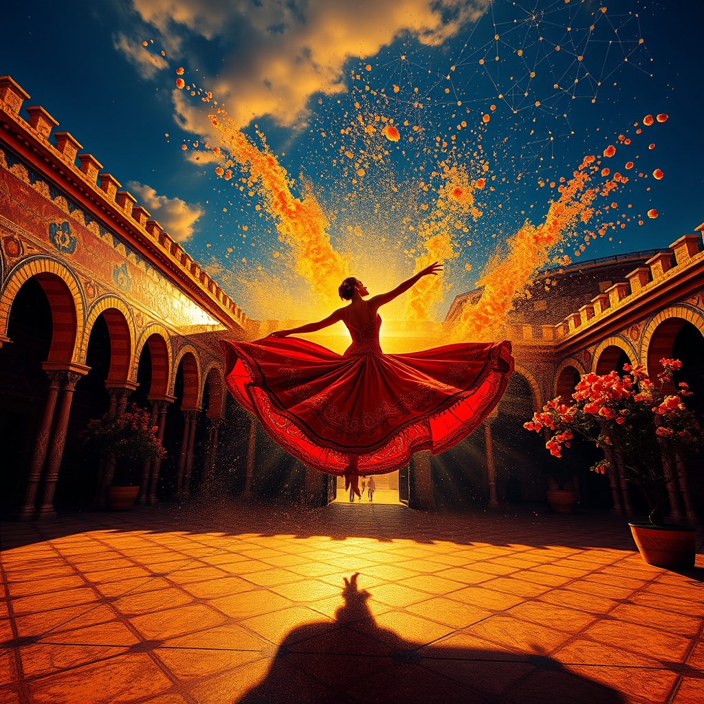 Sevilla rooftops with Giralda tower at golden hour