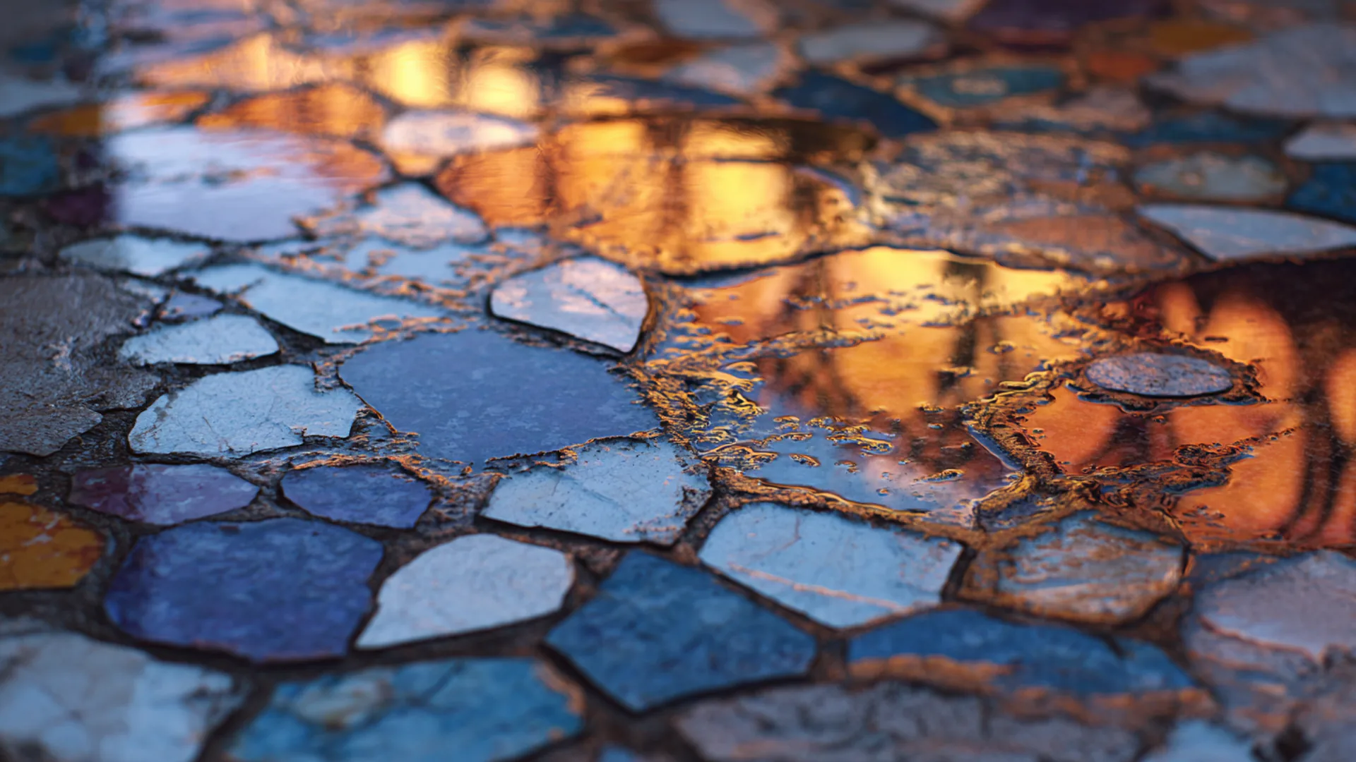 Barcelona sunset with modernist architecture and Mediterranean light