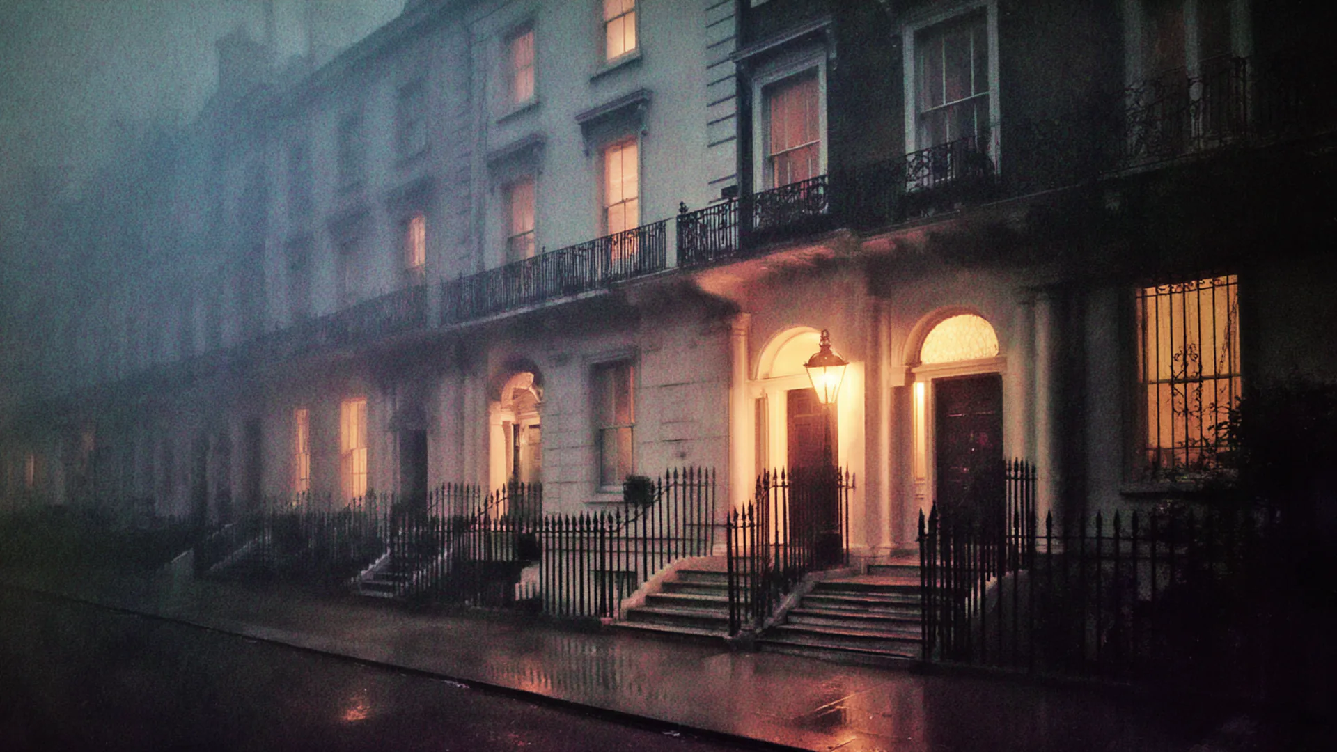 London skyline at dusk with Thames reflections